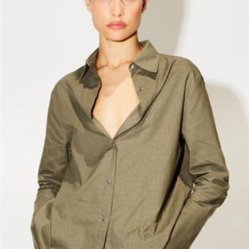 Misha Nonoo women’s husband shirt olive (XS)